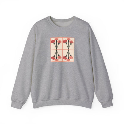 Say It With Flowers - Sweatshirt - Carnation: Deep Love & Affection