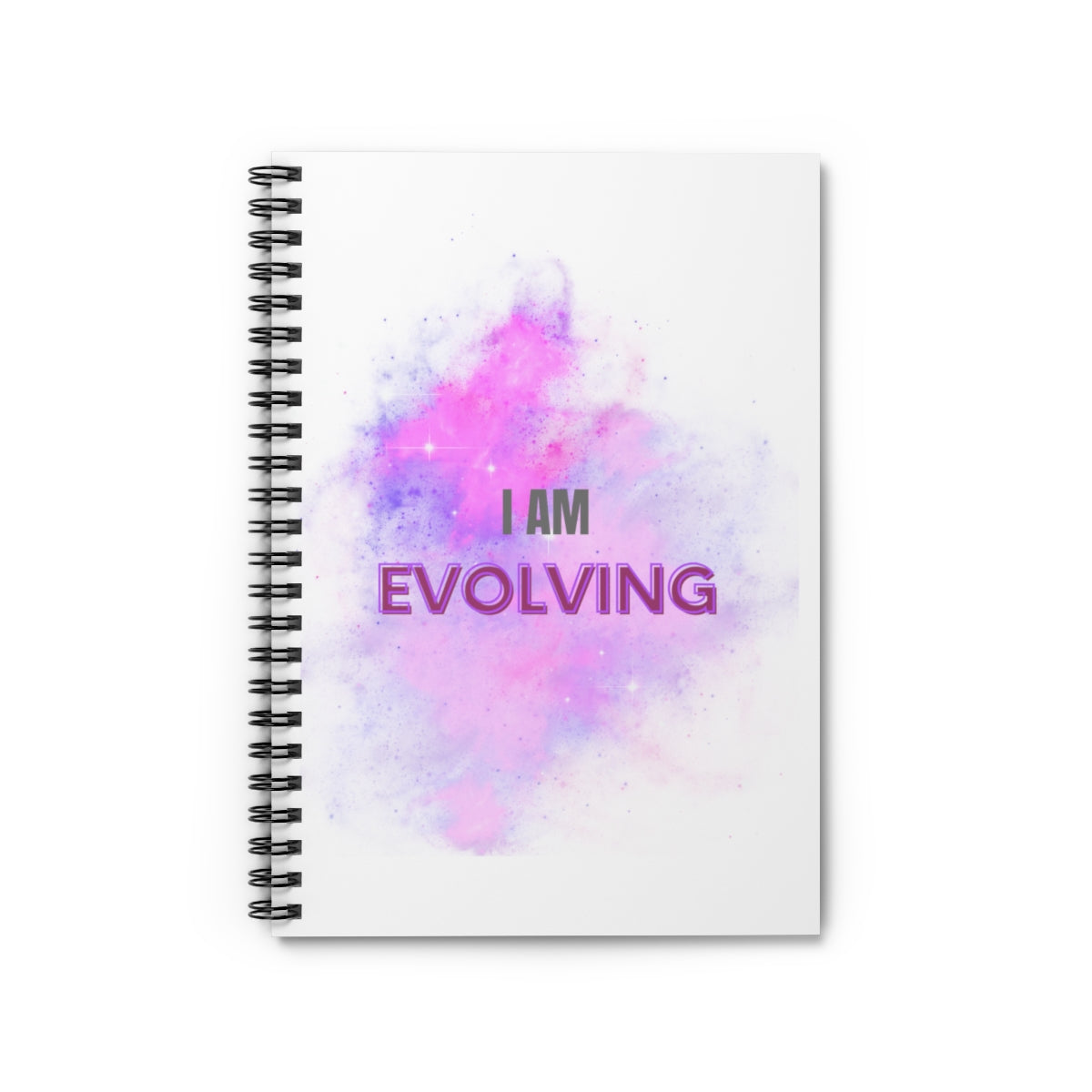 I AM EVOLVING - Affirmation Spiral Notebook - Ruled Line - With Document Pocket