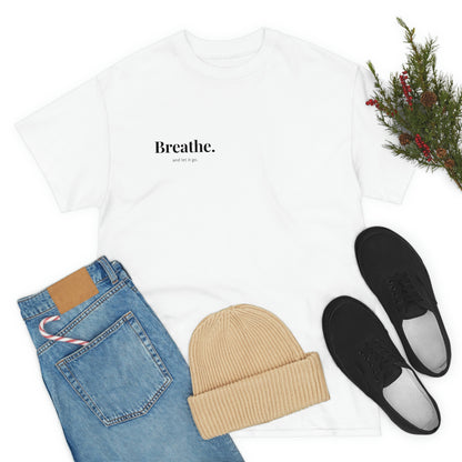 Keep Calm & Ommm (meditate): Breathe & Let It Go T-shirt (white)