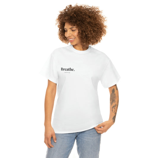 Keep Calm & Ommm (meditate): Breathe & Let It Go T-shirt (white)